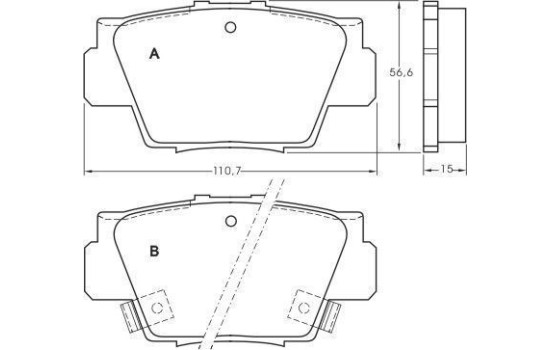 Kit de plaquettes de frein, frein à disque 36759 ABS, Image 2