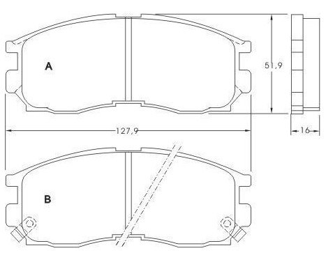 Kit de plaquettes de frein, frein à disque 36763 ABS, Image 3