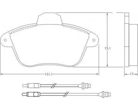 Kit de plaquettes de frein, frein à disque 36765 ABS, Image 2