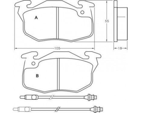 Kit de plaquettes de frein, frein à disque 36766 ABS, Image 2