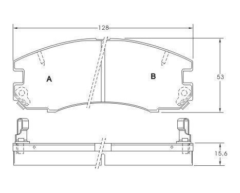 Kit de plaquettes de frein, frein à disque 36767 ABS, Image 3