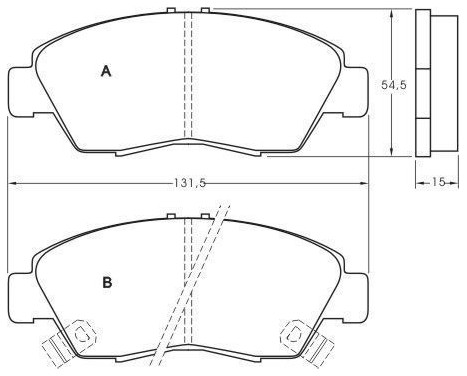 Kit de plaquettes de frein, frein à disque 36784 ABS, Image 3