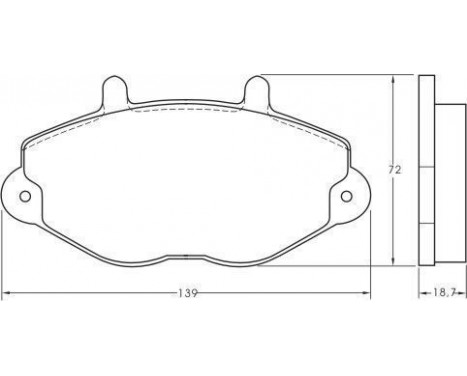 Kit de plaquettes de frein, frein à disque 36785 ABS, Image 3