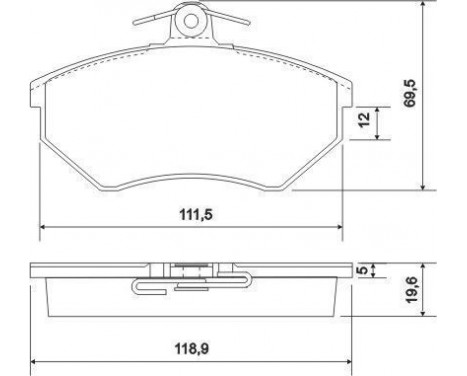 Kit de plaquettes de frein, frein à disque 36789 ABS, Image 2