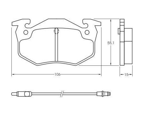 Kit de plaquettes de frein, frein à disque 36802 ABS, Image 3