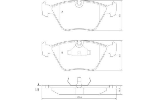 Kit de plaquettes de frein, frein à disque 36807 ABS, Image 2