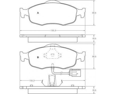 Kit de plaquettes de frein, frein à disque 36808 ABS, Image 3