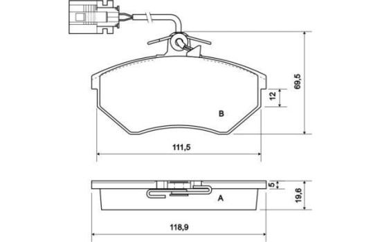 Kit de plaquettes de frein, frein à disque 36811 ABS, Image 2
