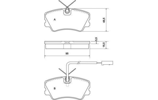 Kit de plaquettes de frein, frein à disque 36819 ABS, Image 2