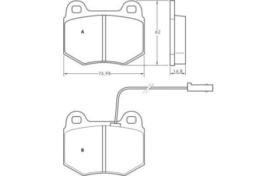Kit de plaquettes de frein, frein à disque 36822 ABS, Image 2