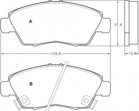 Kit de plaquettes de frein, frein à disque 36831 ABS, Image 3