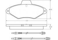 Kit de plaquettes de frein, frein à disque 36836 ABS