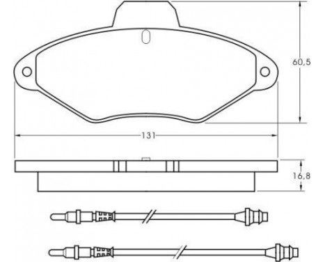 Kit de plaquettes de frein, frein à disque 36836 ABS