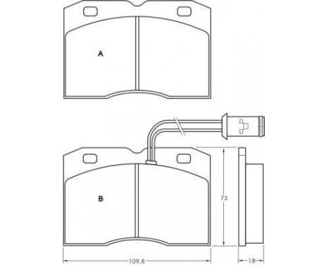 Kit de plaquettes de frein, frein à disque 36840 ABS, Image 2