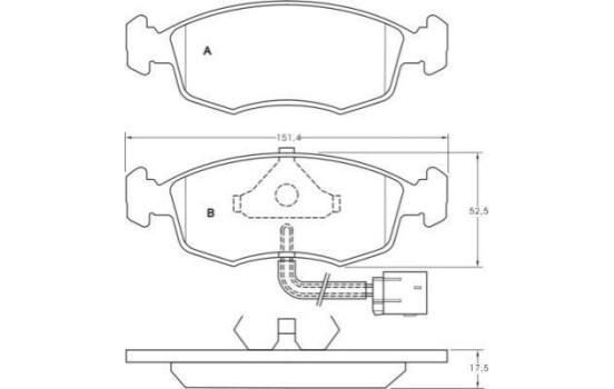 Kit de plaquettes de frein, frein à disque 36846 ABS, Image 2