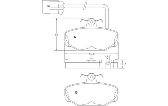 Kit de plaquettes de frein, frein à disque 36847 ABS, Image 3