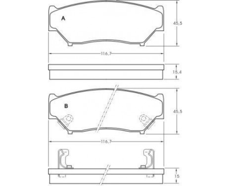 Kit de plaquettes de frein, frein à disque 36852 ABS, Image 3