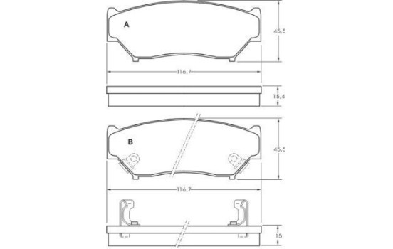 Kit de plaquettes de frein, frein à disque 36852 ABS, Image 3