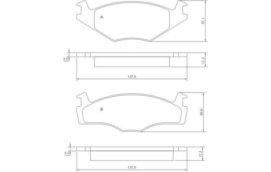 Kit de plaquettes de frein, frein à disque 36853 ABS, Image 2