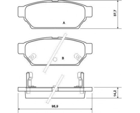 Kit de plaquettes de frein, frein à disque 36864 ABS, Image 3