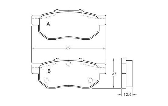 Kit de plaquettes de frein, frein à disque 36870 ABS, Image 3