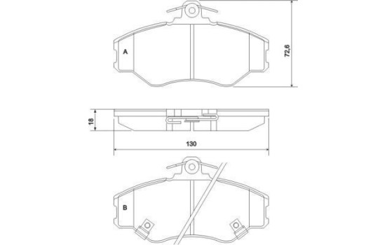 Kit de plaquettes de frein, frein à disque 36871 ABS, Image 3