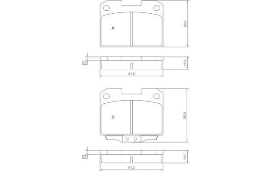 Kit de plaquettes de frein, frein à disque 36890 ABS, Image 2