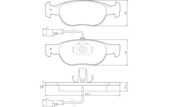 Kit de plaquettes de frein, frein à disque 36892 ABS, Image 2