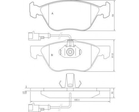 Kit de plaquettes de frein, frein à disque 36894 ABS, Image 2