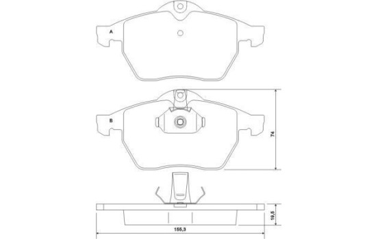 Kit de plaquettes de frein, frein à disque 36897 ABS, Image 2