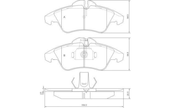 Kit de plaquettes de frein, frein à disque 36901 ABS, Image 2