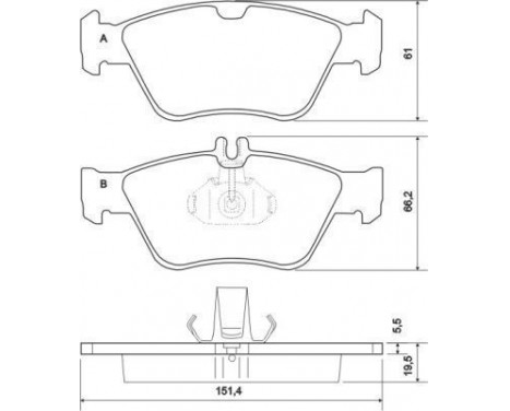 Kit de plaquettes de frein, frein à disque 36903 ABS, Image 2