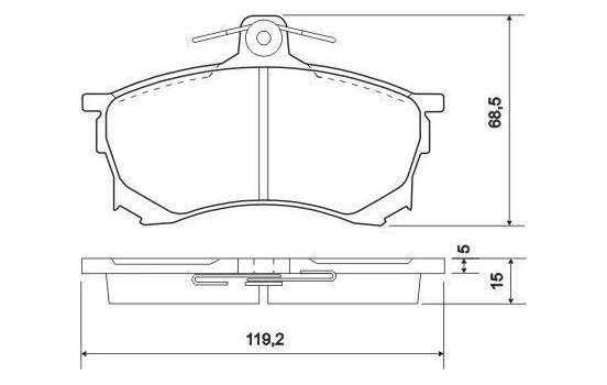 Kit de plaquettes de frein, frein à disque 36918 ABS, Image 2