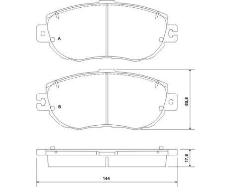 Kit de plaquettes de frein, frein à disque 36920 ABS, Image 3