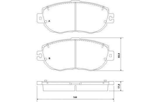 Kit de plaquettes de frein, frein à disque 36920 ABS, Image 3
