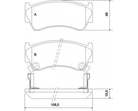 Kit de plaquettes de frein, frein à disque 36955 ABS, Image 3