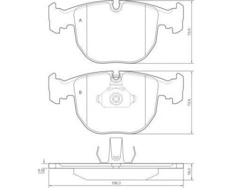 Kit de plaquettes de frein, frein à disque 36961 ABS, Image 2