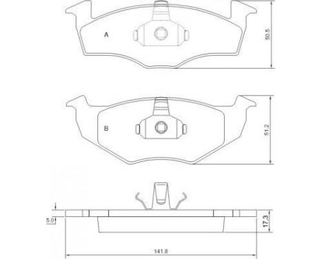Kit de plaquettes de frein, frein à disque 36969 ABS, Image 2