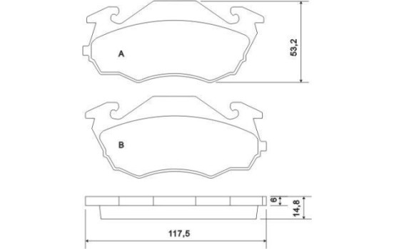 Kit de plaquettes de frein, frein à disque 36971 ABS, Image 2