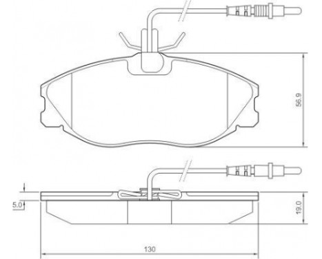 Kit de plaquettes de frein, frein à disque 36977 ABS, Image 2