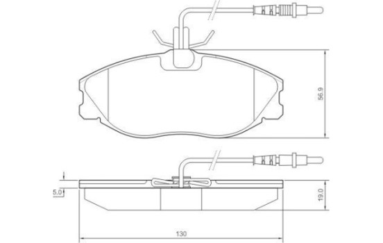 Kit de plaquettes de frein, frein à disque 36977 ABS, Image 2
