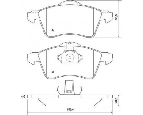 Kit de plaquettes de frein, frein à disque 36986 ABS, Image 2