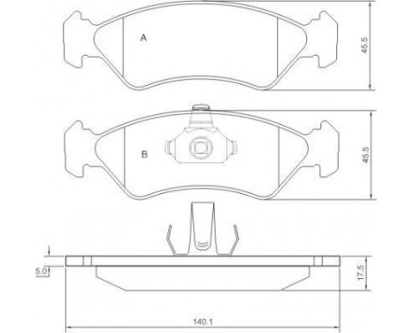 Kit de plaquettes de frein, frein à disque 36996 ABS, Image 2