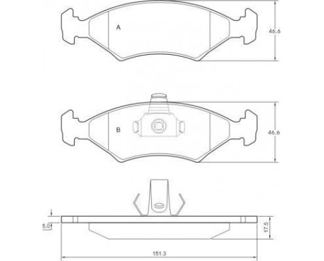 Kit de plaquettes de frein, frein à disque 36997 ABS, Image 2