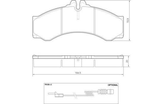 Kit de plaquettes de frein, frein à disque 37000 ABS, Image 2