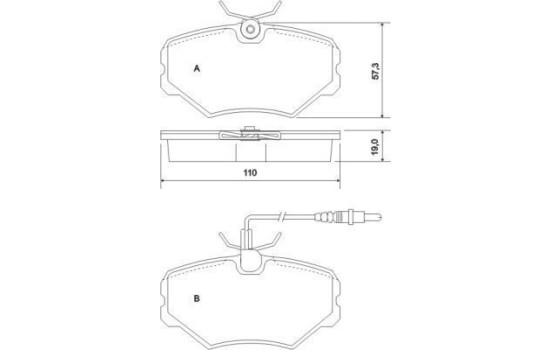Kit de plaquettes de frein, frein à disque 37003 ABS, Image 2