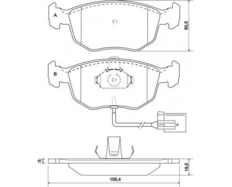 Kit de plaquettes de frein, frein à disque 37004 ABS, Image 3