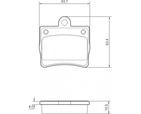 Kit de plaquettes de frein, frein à disque 37006 ABS, Image 2