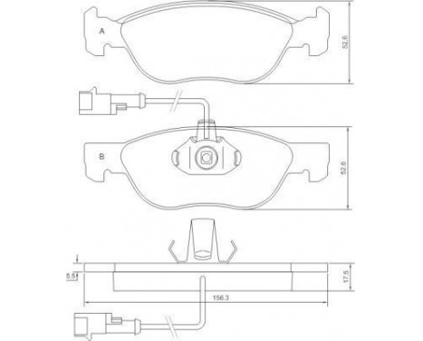 Kit de plaquettes de frein, frein à disque 37013 ABS, Image 2