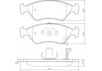 Kit de plaquettes de frein, frein à disque 37018 ABS